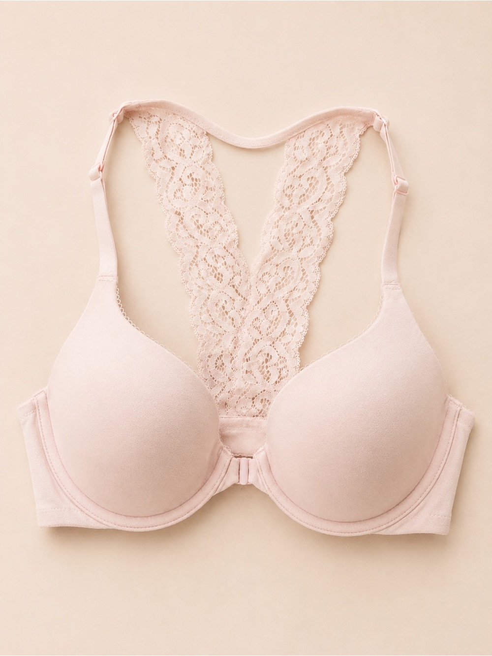 Victoria's Secret Lace Racerback Padded Bra - Blush